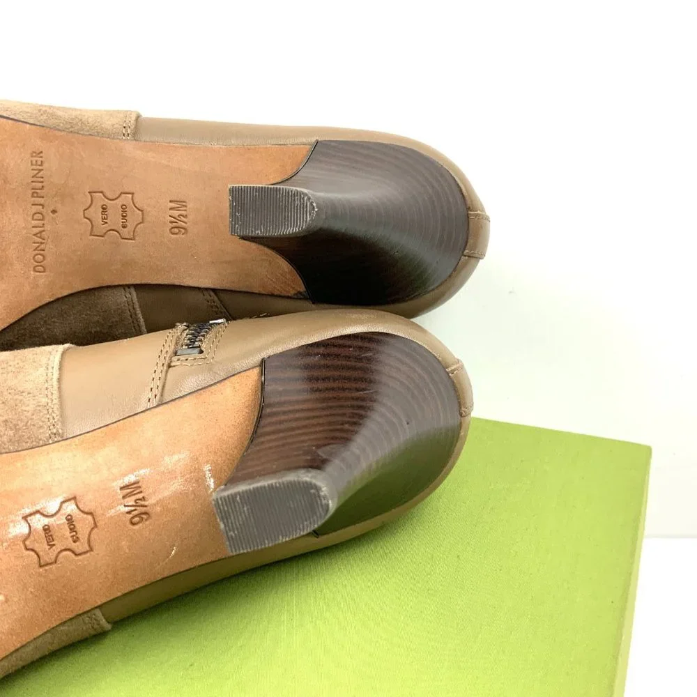 Donald J Pliner Tamy Pointed Toe Suede Ankle Boots Heels Size 9.5 - Picture 10 of 16